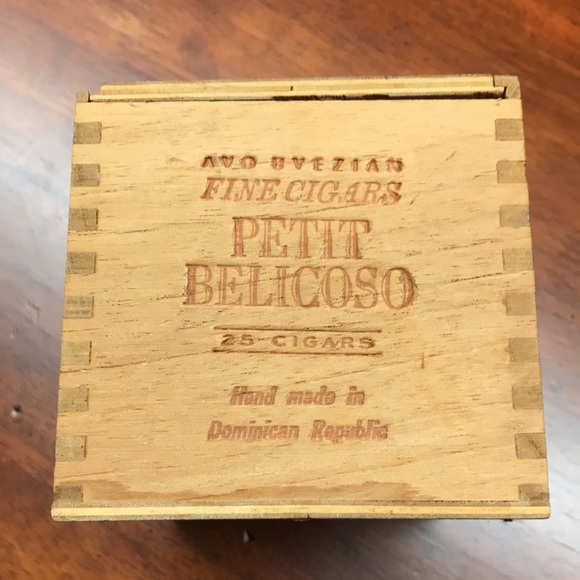 Wooden Cigar Box with Sliding Lid & Dovetail Joints - Picture 1 of 9